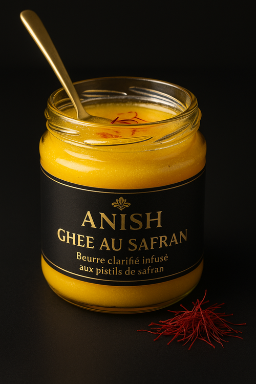 Ghee au Safran – ANISH | Beurre clarifié infusé aux filaments d’or